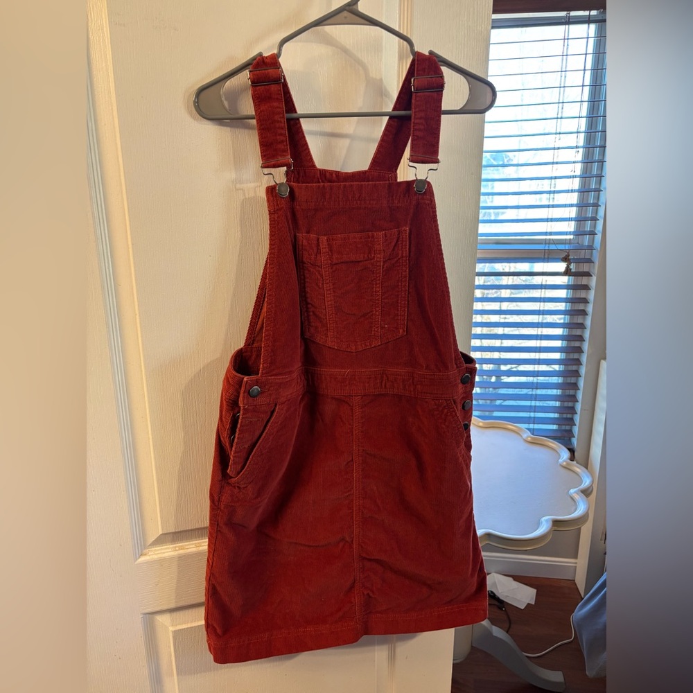 Boden EUC Corduroy Overall Dress - Burnt Orange